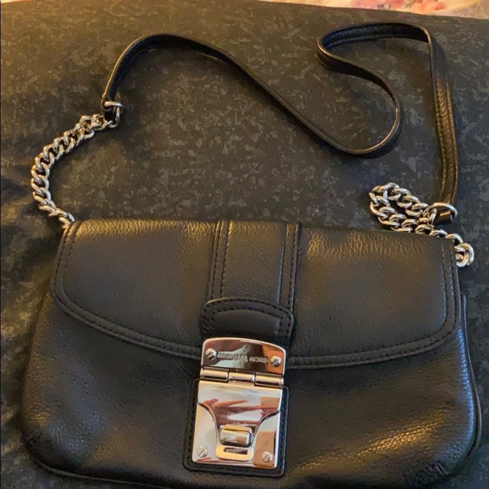 Michael Kors black/silver shoulder bag